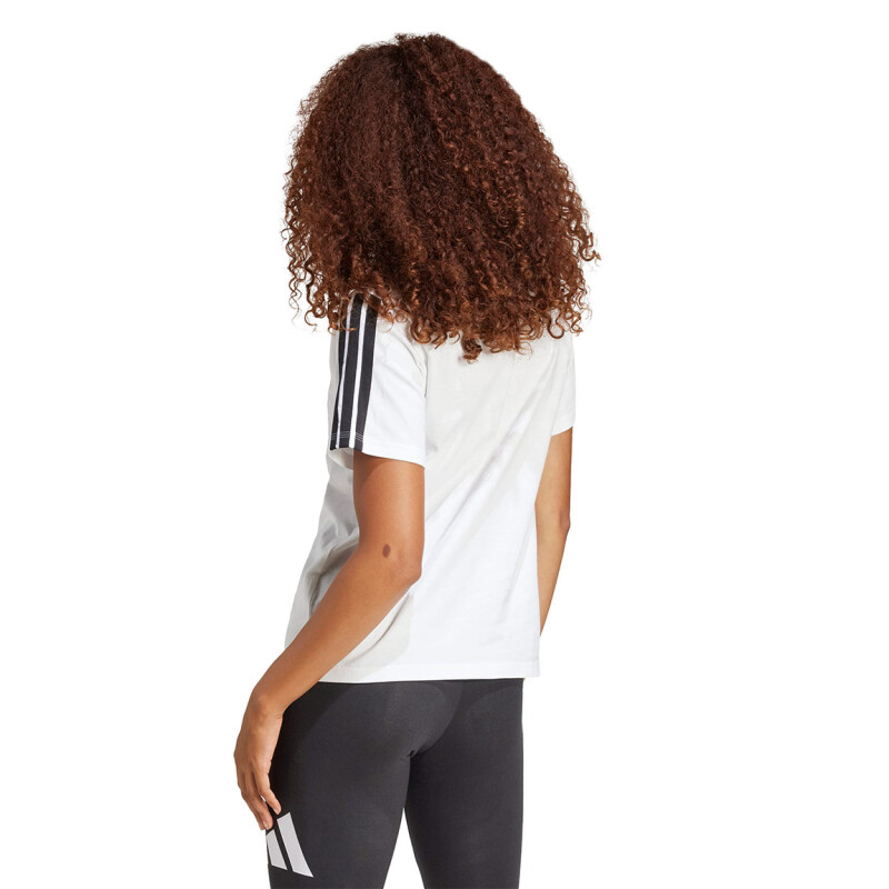 ADIDAS REMERA MUJER W 3S SJ T B Blanco-Negro