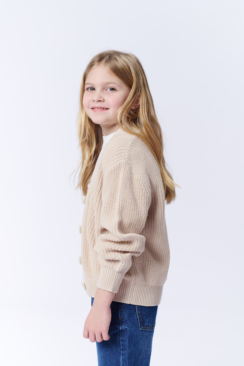 Cardigan Punto Beige