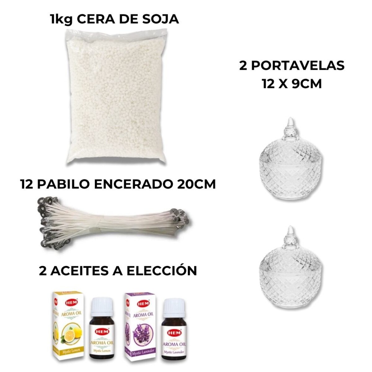 KIT DE FABRICACION DE VELAS - Cera De Soja/gp122 12x9cm 