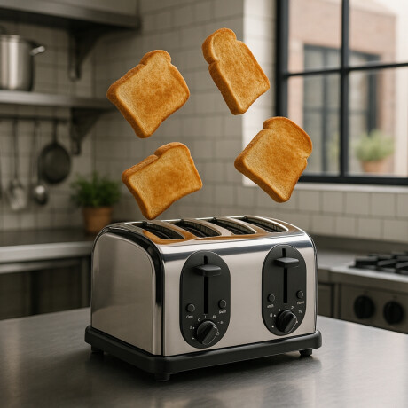 Tostadora de 4 Ranuras de Acero Inoxidable Tostadora de 4 Ranuras de Acero Inoxidable