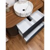 Mueble de baño Suspendido Alice Negro 100cm con Bacha de Loza Mueble De Baño Suspendido Alice Negro 100cm Con Bacha De Loza