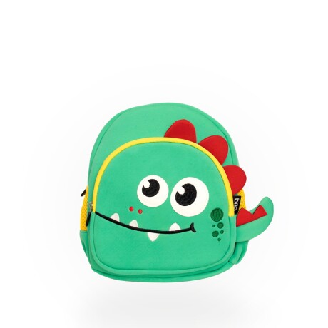 Mochila Infantil brio neopreno con bolsillos frontales y laterales Cocodrilo