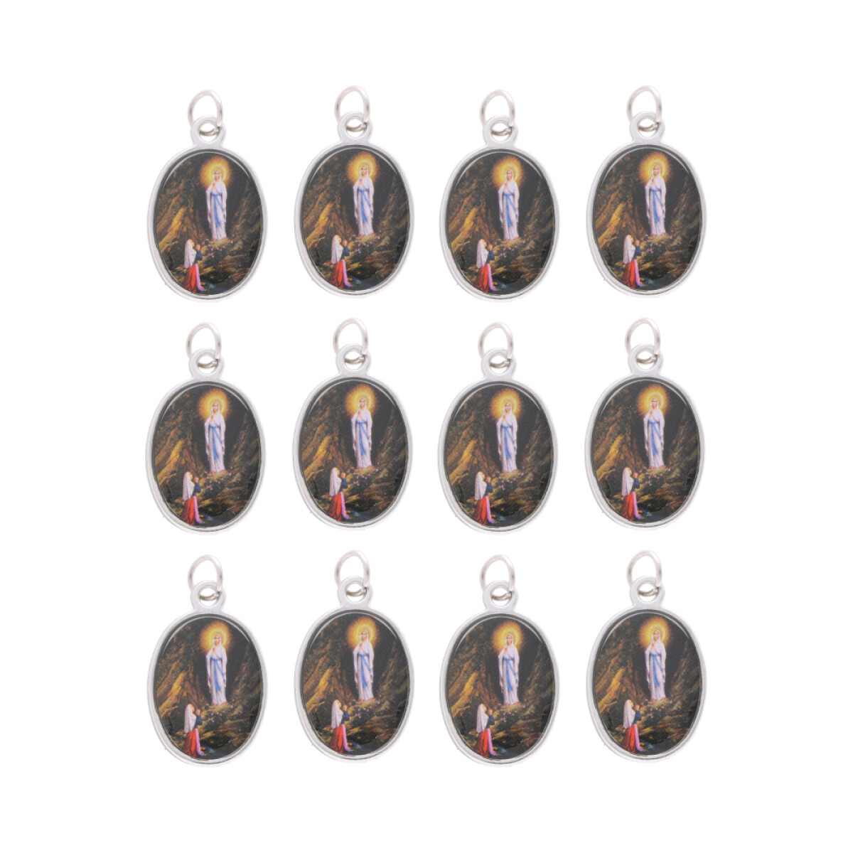 MEDALLAS DE SANTOS 2CM X20 UNIDADES - Gp121/virgen De Lourdes 