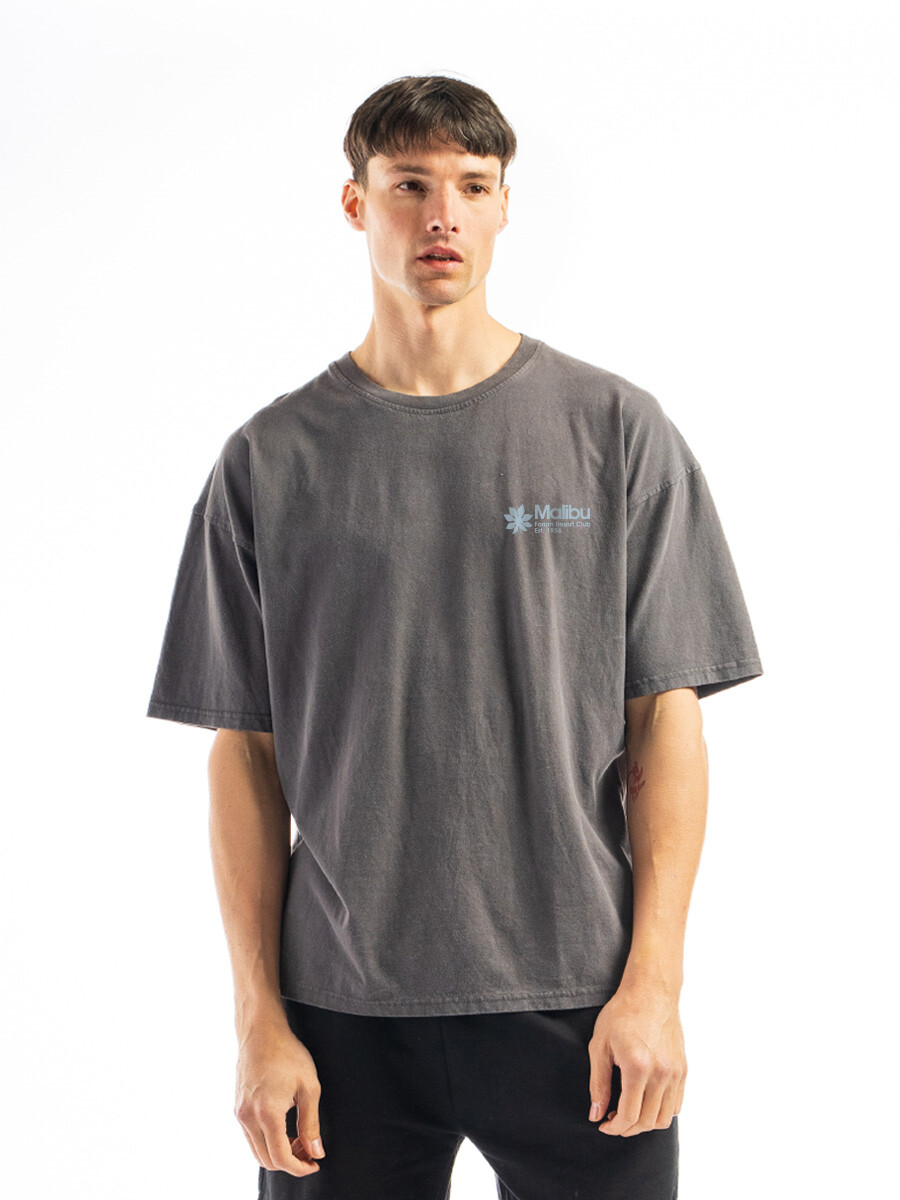 Remera Estampada Oversized - Gris Oscuro/ Fantasia 1 