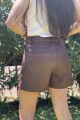 SHORT COURO SS25 Chocolate