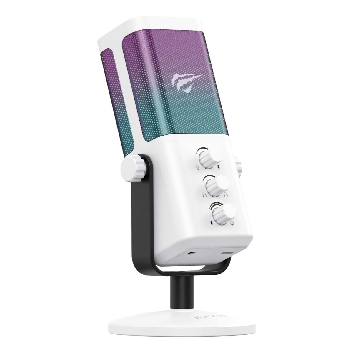 MICROFONO HAVIT GK65 CARDIOIDE RGB TIPO C PARA PC 