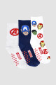 Pack x3 medias algodón infantil media caña avengers super heroes Variante 26