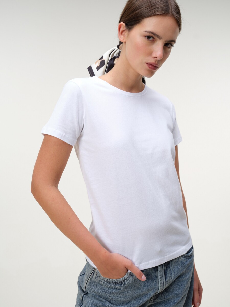 Remera Básica Algodón - Blanco 