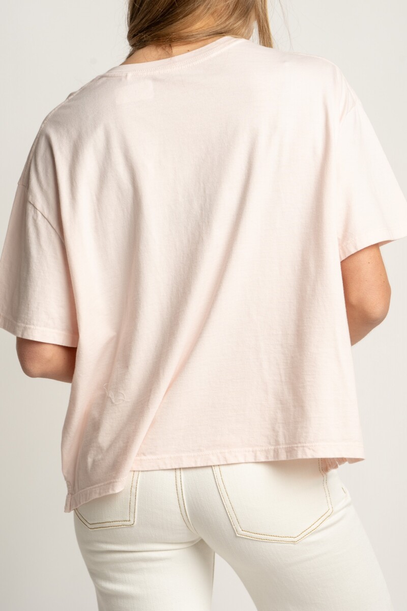 Remera Algodon Lavado Rosa