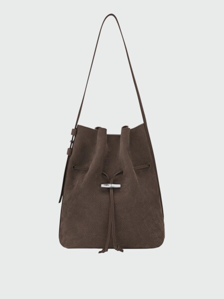 LONGCHAMP - LE ROSEAU VELVETY, CARTERA DE HOMBRO M Negro Estampado