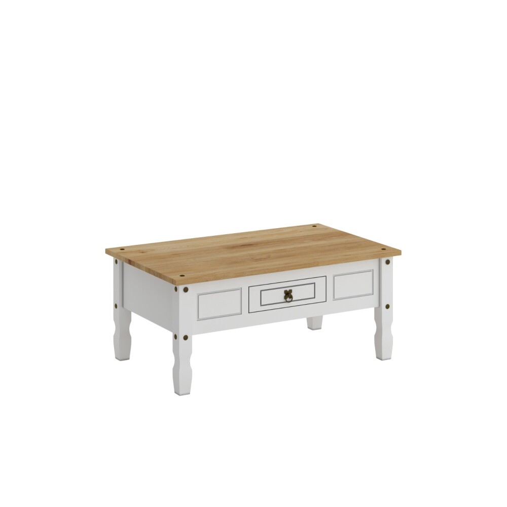 Mesa de centro - Linea Mexicana - 95x50cm Blanco