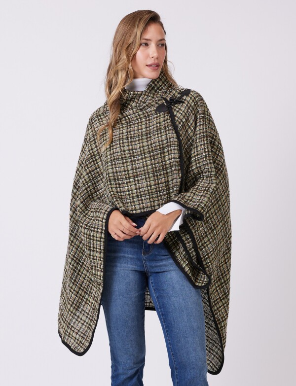 Ruana Tejida OLIVA/MULTI