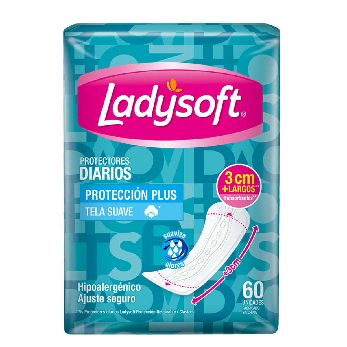Protectores Diarios Ladysoft Plus Largo 60 Unidades 