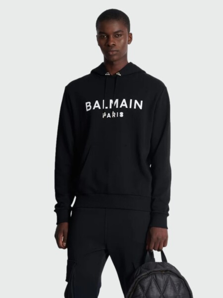 Balmain - Canguro con estapado Balmain Paris Negro