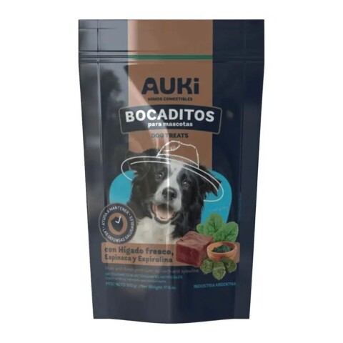 Bocaditos Auki Hígado, Espinaca y Espirulina 500 gr Bocaditos Auki Hígado, Espinaca y Espirulina 500 gr