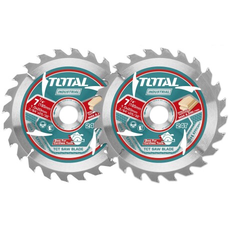 Set 2 Discos Corte Madera Para Circular 7.1/4" (Eje 20mm) Set 2 Discos Corte Madera Para Circular 7.1/4" (Eje 20mm)