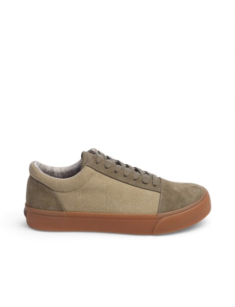 CHAMPION DE LONA Y GAMUZA Beige