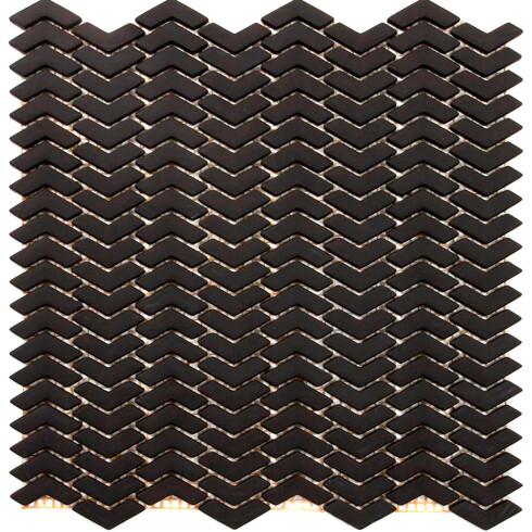 Mosaico De Vidrio 29X29.50 Color Negro Mate Porcelamika 000