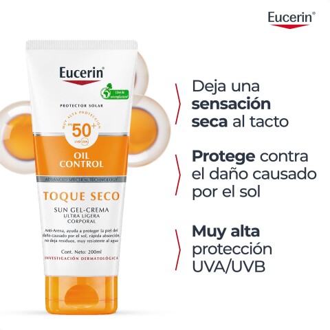Eucerin protector solar FPS50+ Oil Control toque seco