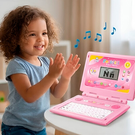 Computadora Laptop Infantil Educativa En Español Rosa