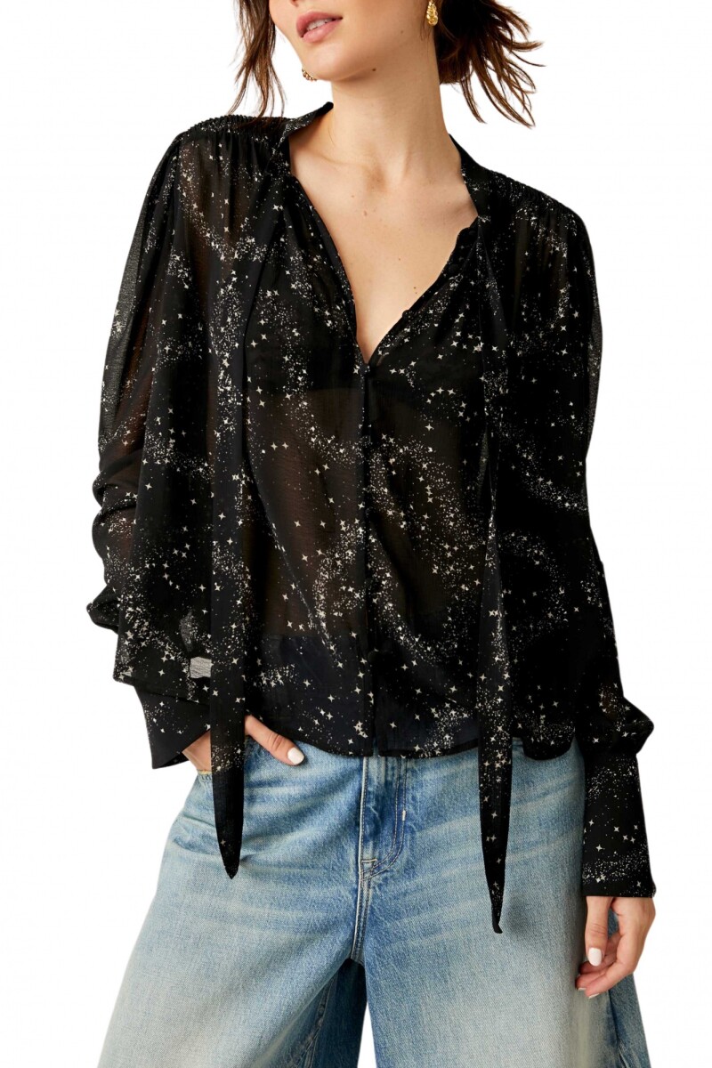 STARS ALIGN PRINTED TOP Negro