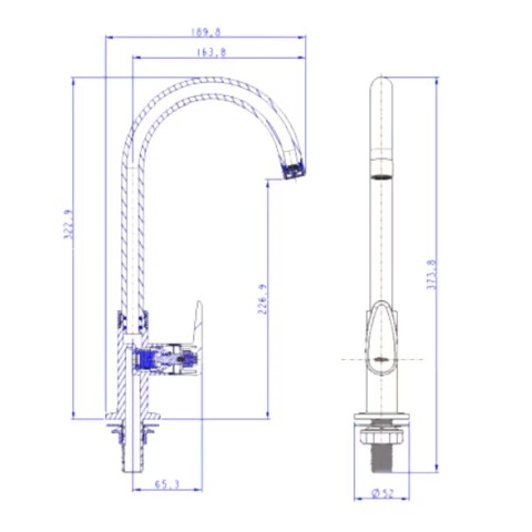 Grifo cocina mesa ALLURE DECORE Cromo Grifo Cocina Mesa Allure Decore Cromo