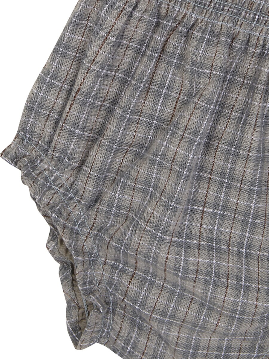 Bombacho Cuadros Con Tirantes Verde Suave