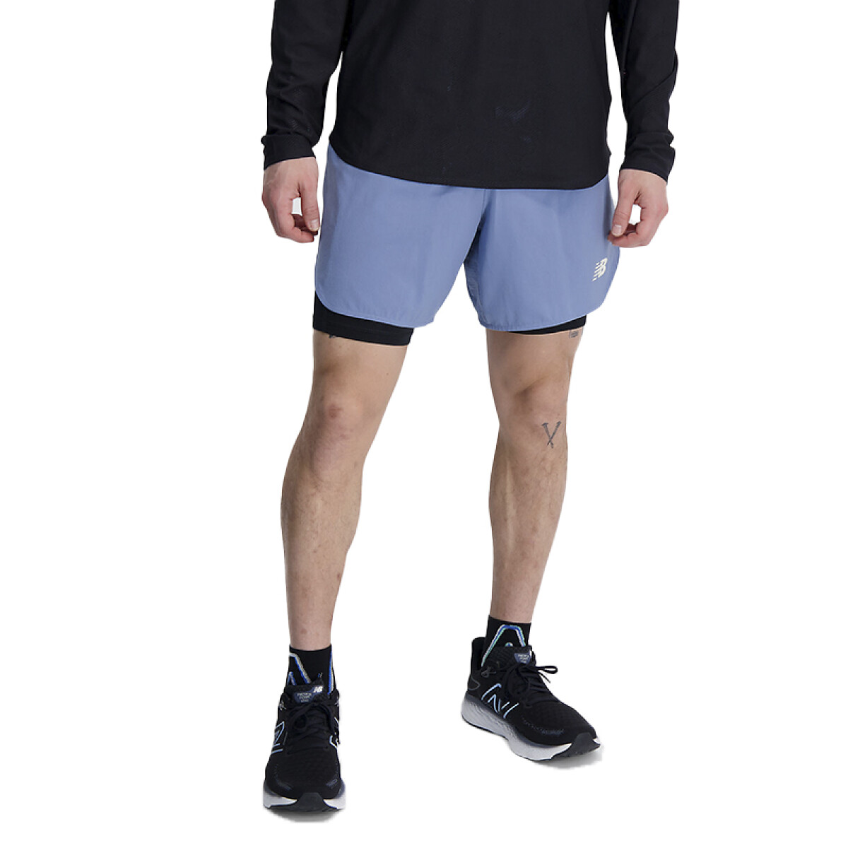 Short New Balance Q Speed 6 Inch - Azul 