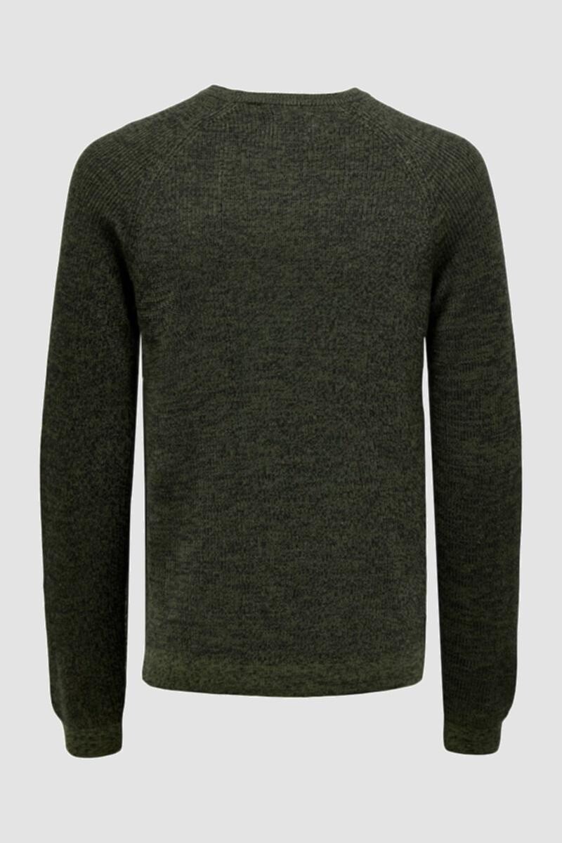 Sweater De Punto Texturizado Olive Night