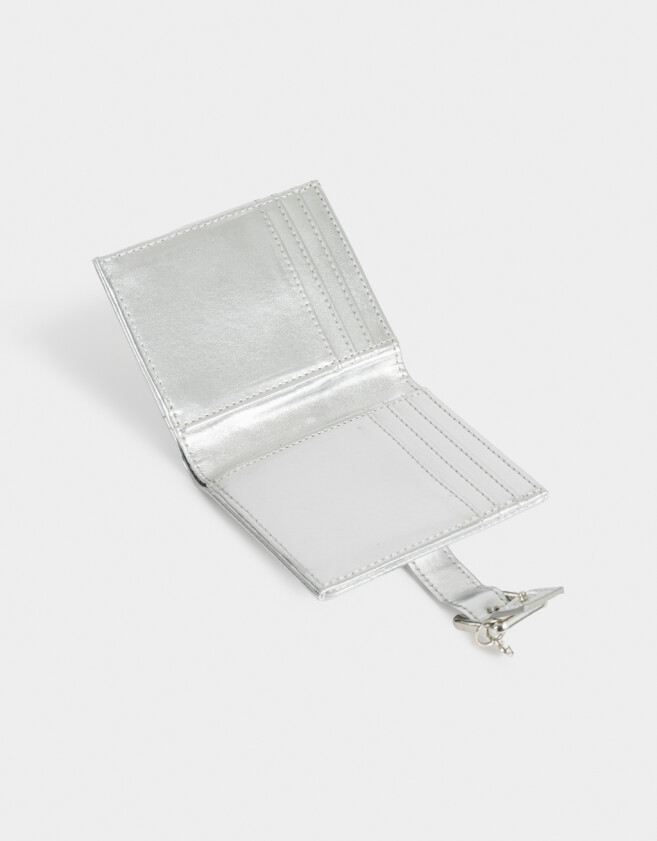 Billetera Billetera Snap Plateado - Plateado