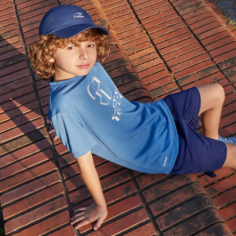 T-SHIRT BASIC BOYS TRNG AZUL COR MELANGE AZUL COR MELANGE