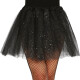 TUTU 30 cm Negro con Brillos