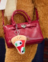 City Romántico Cartera City Con Broche - Rojo Medio