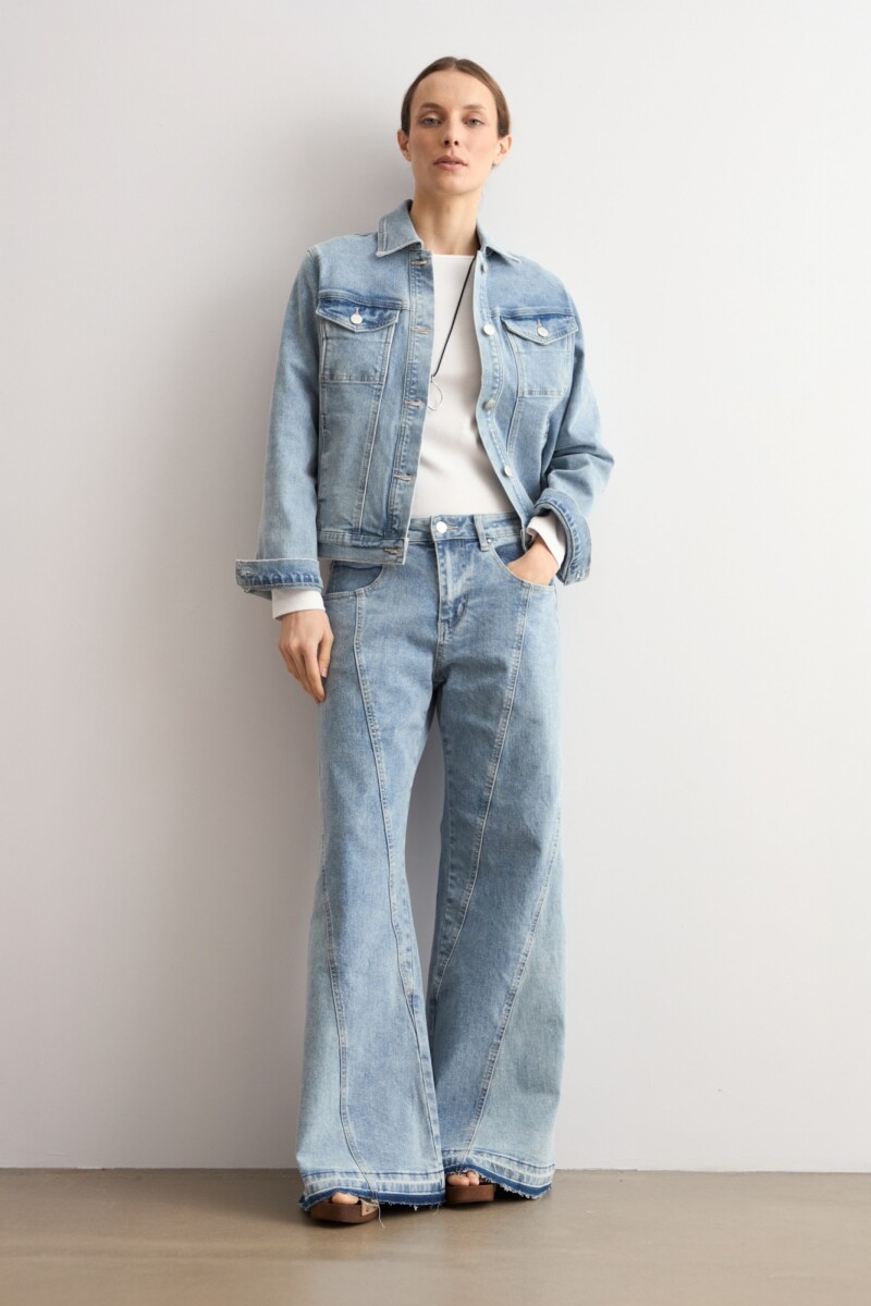 Chaqueta clásica de jean jean medio
