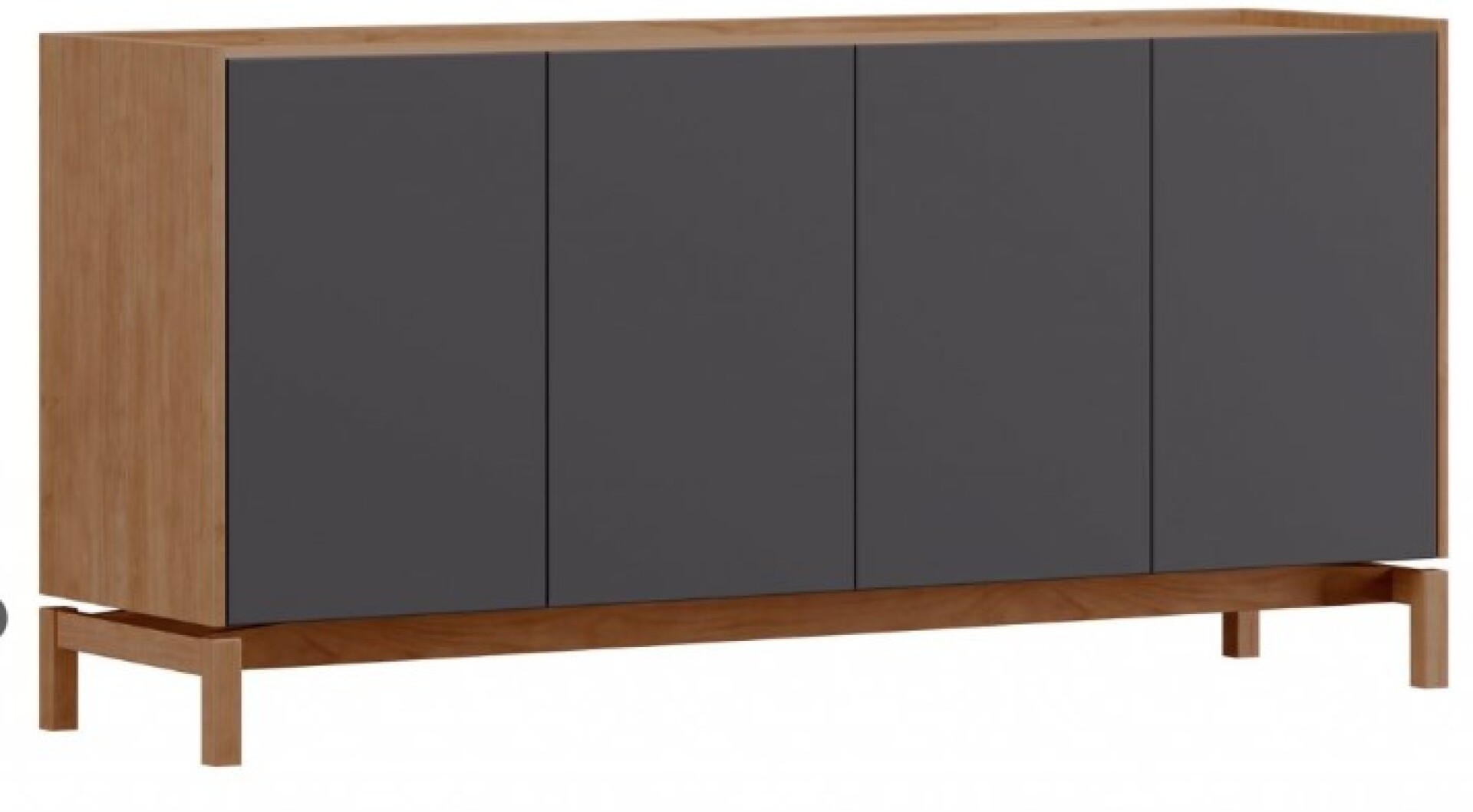 Aparador Mostrador Barcelona – 4 Puertas y 1 Cajón Color Tauari / Concret 