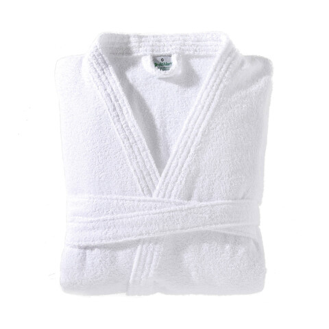 Bata de Baño Dohler Felpa Blanca Talle M al XG U