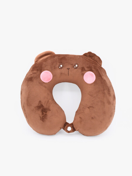 ALMOHADON DE VIAJE OSO MARRON