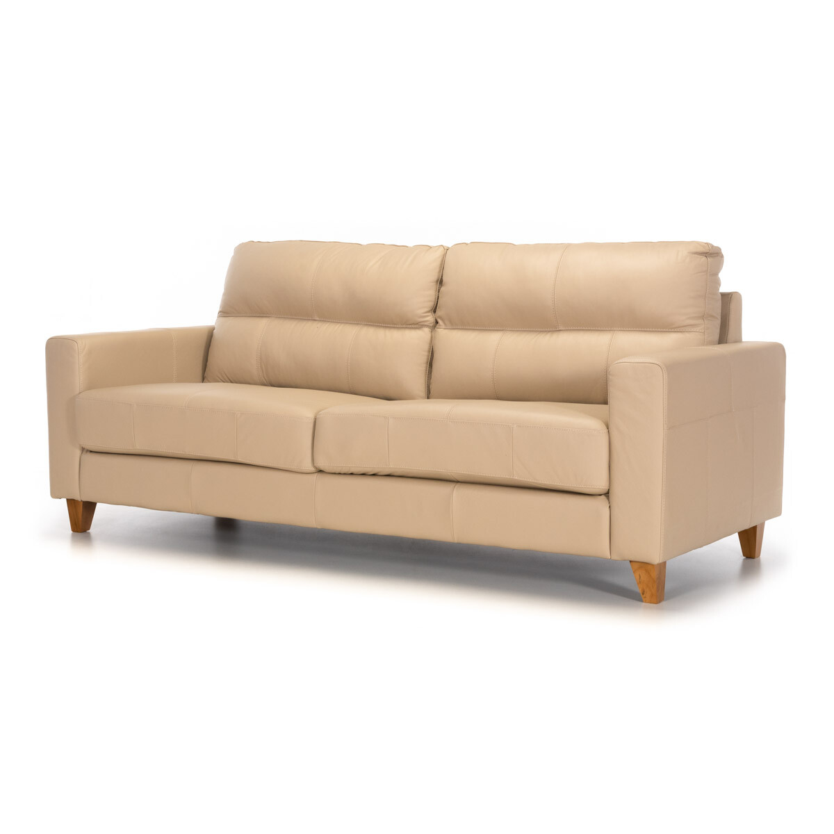 Sofa Torino - Cuero Básico - 3 cuerpos - 10-005 (Nude) 