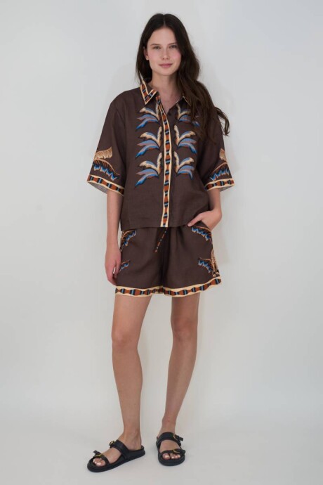 Short Bali Tiger Brown Short Bali Tiger Brown