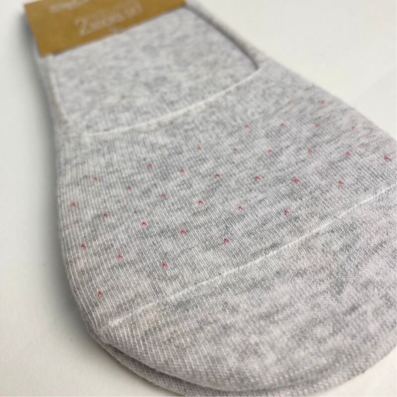 Soquete Invisible Pack x2 Corazones- Slowly Light Grey