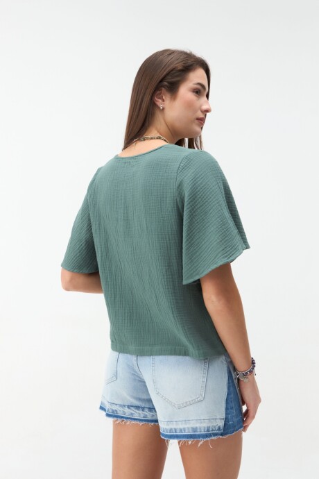 BLUSA MANGA CORTA NIGELLA Verde