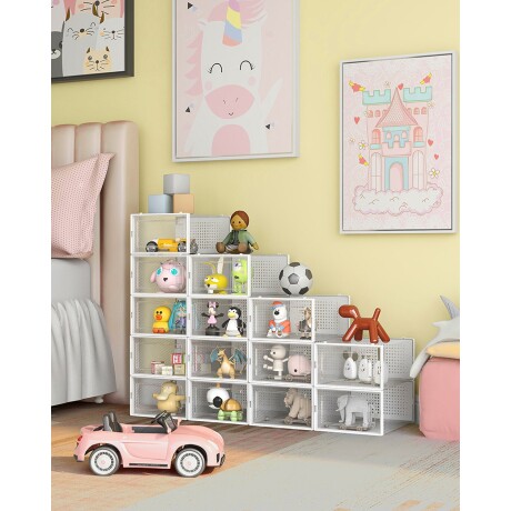 Caja para zapatos multiuso plegable Selecta Transparente