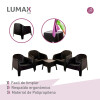 Set de 4 Sillas Skarpo + Mesa de exterior Negro