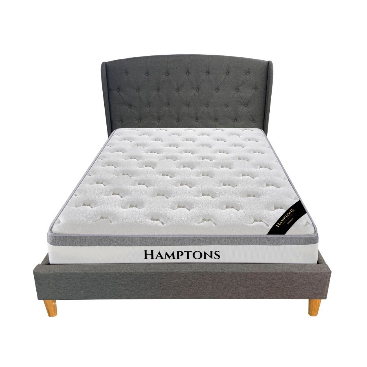 Sommier 2 plazas Hamptons Hybrid Rhodium con respaldo 