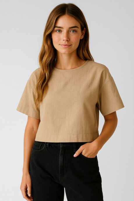 Blusa Zamira Taupe Claro