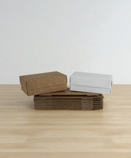Pack x 20 unid - caja 03 eco 8x12x4,5 cm. REVERSIBLE BLANCO MADERA
