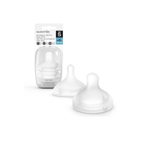 Set Tetina Fisiológica Suavinex Talle 0+ Flujo S