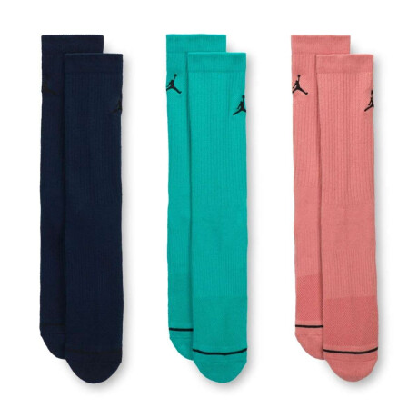 Medias Jordan Everyday Cush Poly Media larga 3 Pares de Unisex Multicolor
