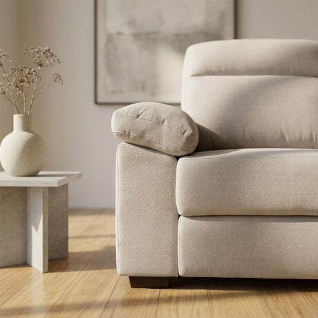 Sofá Owen - Tela Microfibra - 2 cuerpos 12072 (Beige)