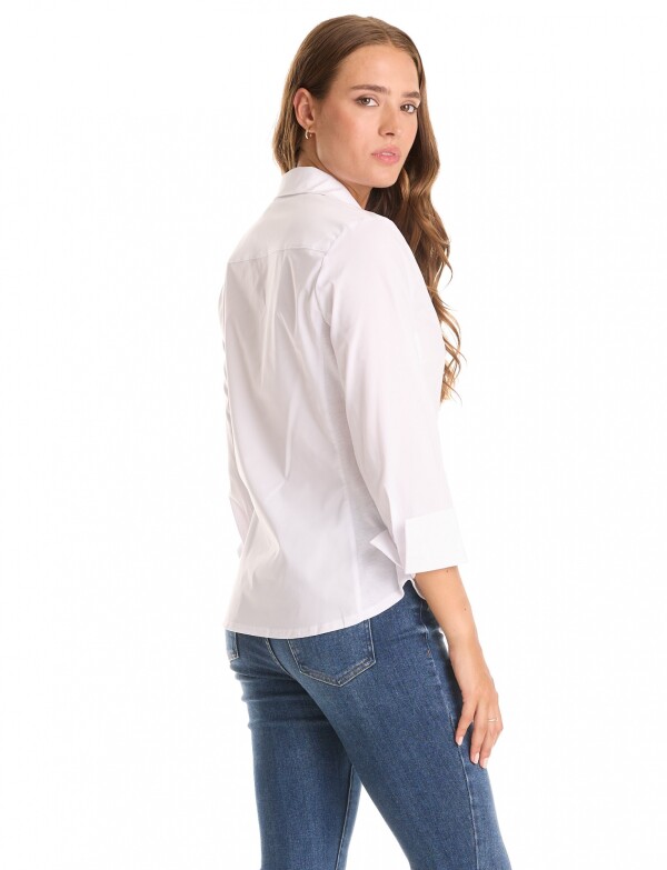 Camisa Det Btn BLANCO